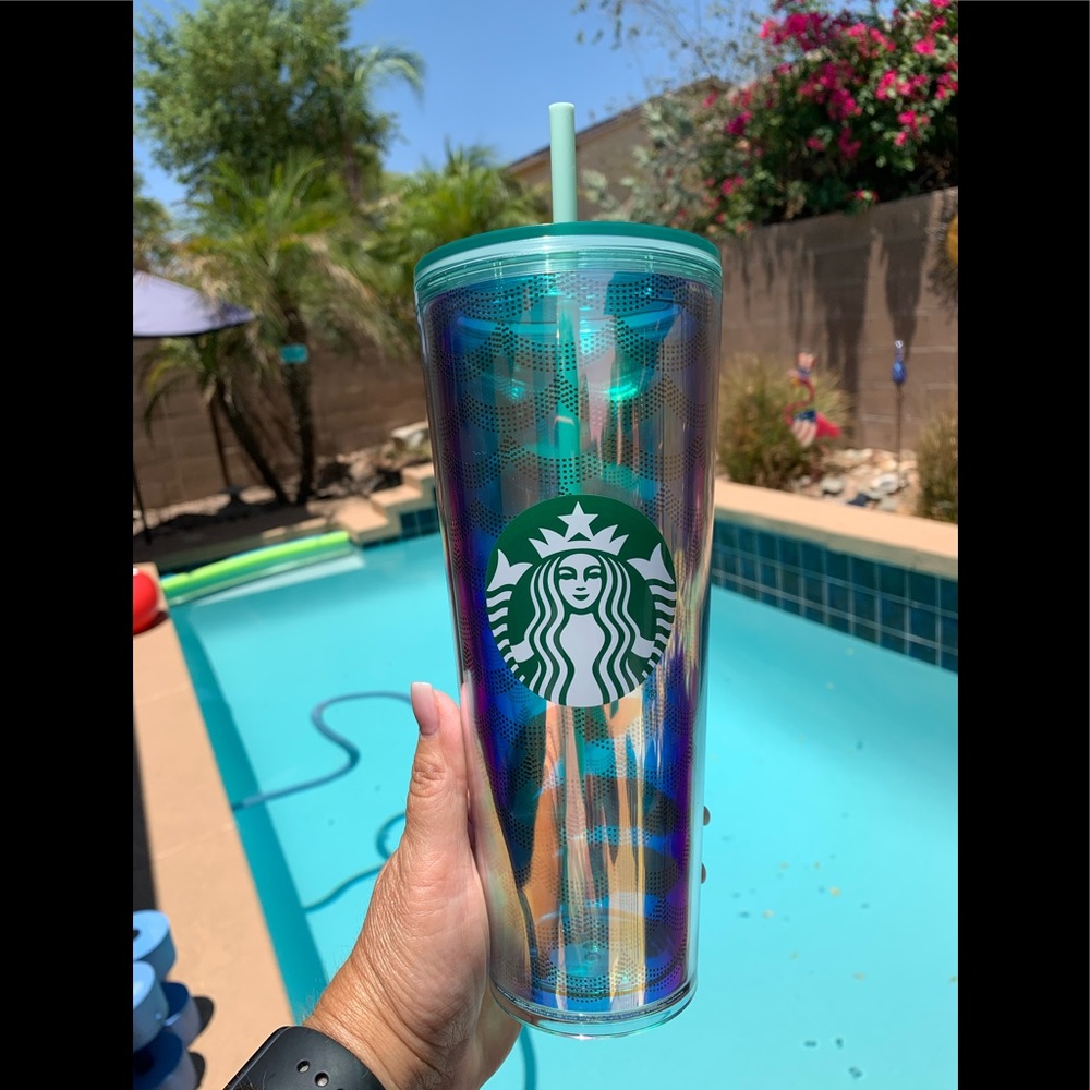 Starbucks Venti iridescent scales cold tumbler